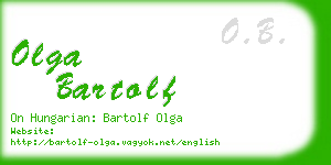 olga bartolf business card